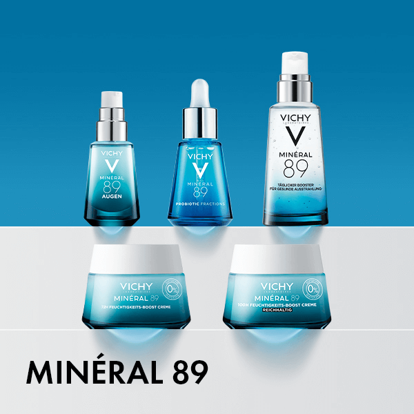 VICHY – Feuchtigkeitspflege: Minéral 89 Produits.