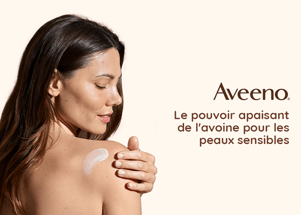 Crème Aveeno pour peaux sensibles.