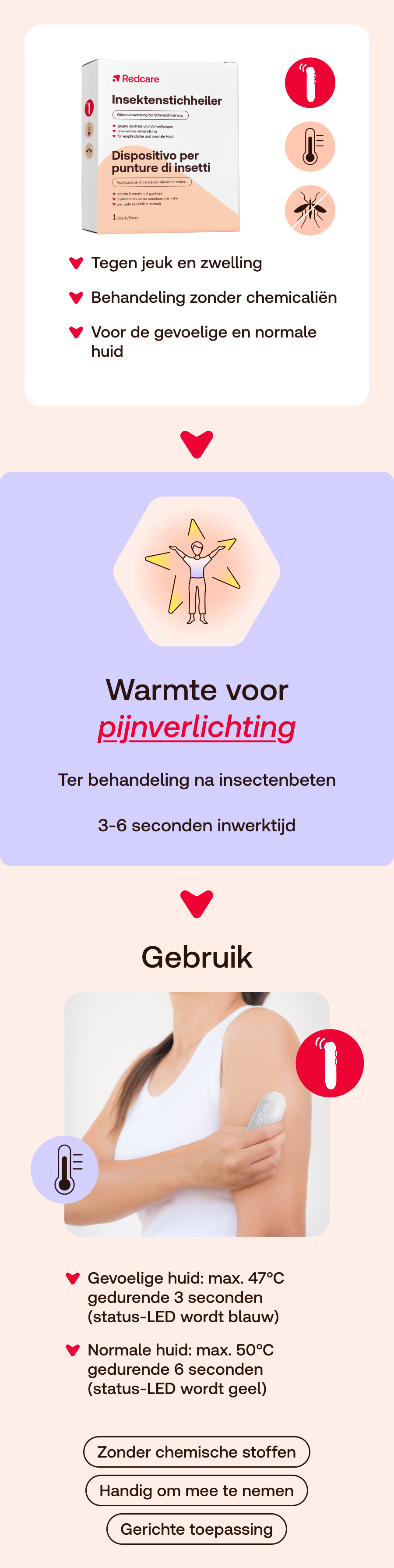 Tekst in het Nederlands. Informatie over het gebruik van het product.